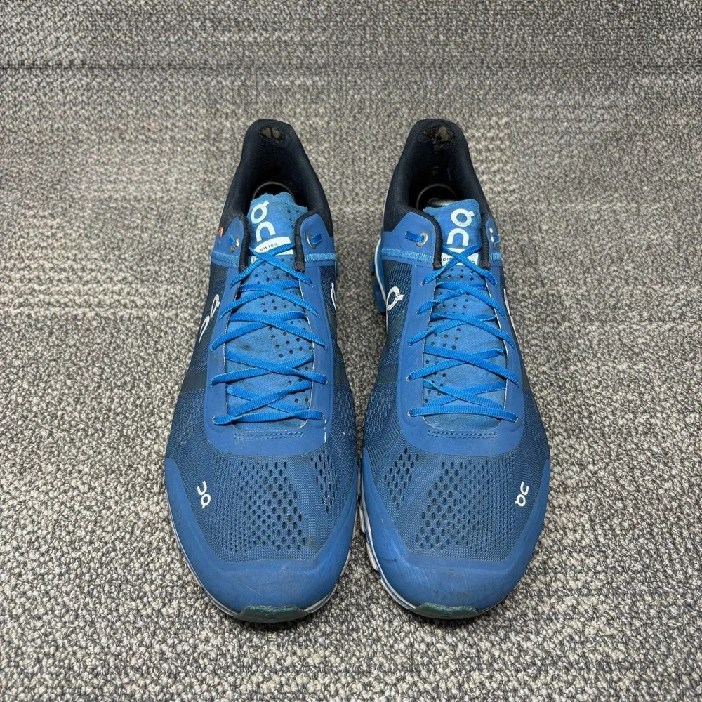 On Cloudflow Men's Size 11 Blue Black Running Comfort Shoes Swiss Engineering